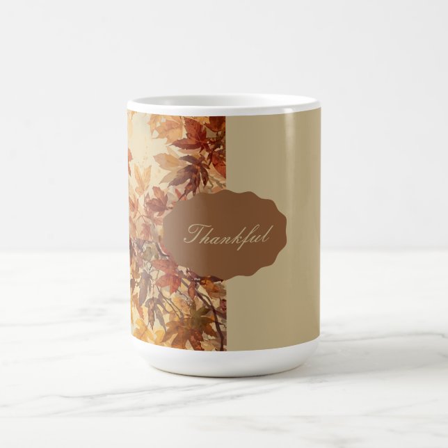 Elegant,Smaksegel, Höstlöv,Rustik Kaffemugg (Center)