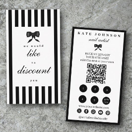 Elegant Small Business Customer Loyalty Discount Visitkort