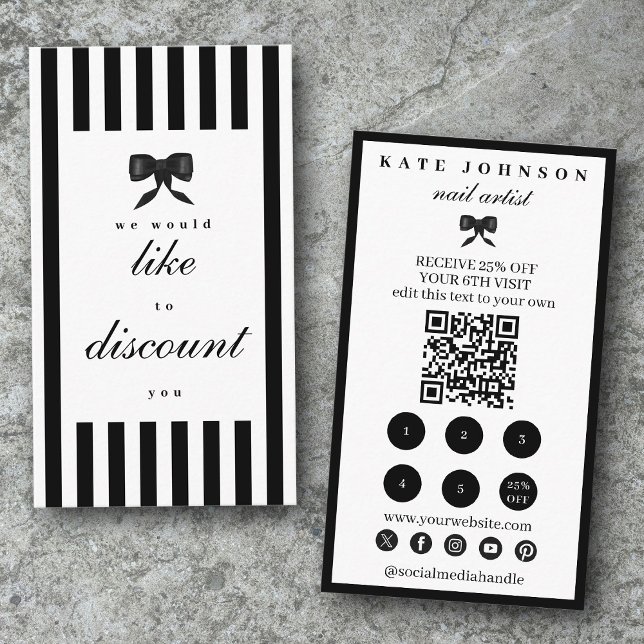 Elegant Small Business Customer Loyalty Discount  Visitkort (Elegant Small Business Customer Loyalty Discount Business Card)