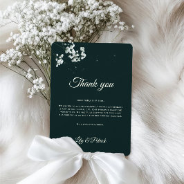 Elegant smaragdgrön baby's breath tack kort