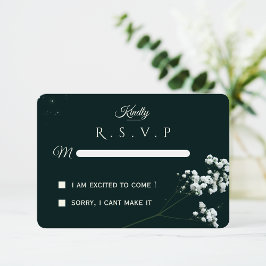 Elegant smaragdgrön brudslöja bröllop OSA kort
