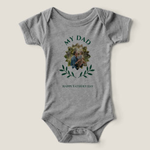 Elegant smaragdgrön murgröna faderns dag anpassad t shirt