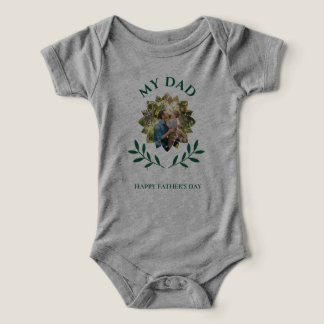 Elegant smaragdgrön murgröna faderns dag anpassad  t shirt