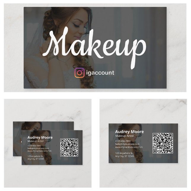 Elegant Smink Visitkort (Elegant Makeup Business Card
)