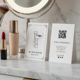 Elegant sminkartist visitkort med QR-kod