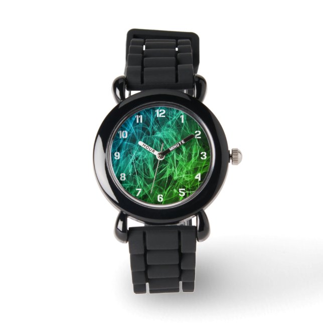 Elegant Smoke Swirl Texture Armbandsur (Framsida)