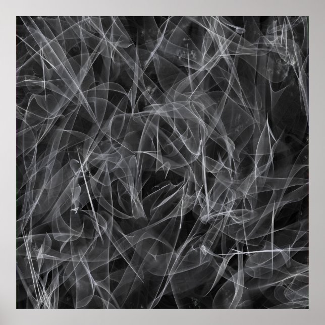 Elegant Smoke Swirls - Mystical Aesttics Poster (Framsidan)