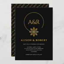 Elegant smycken inspirerade ram & initialer bröllo