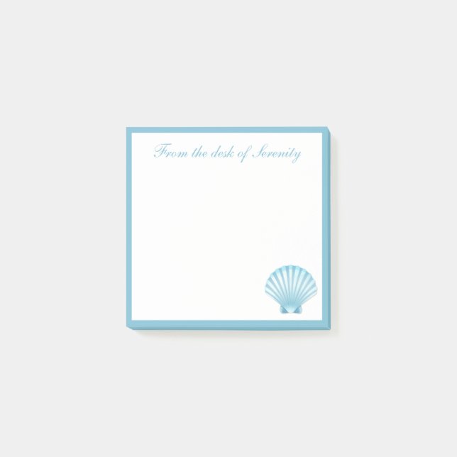 Elegant Snäcka Nautical Seashell Beach Ocean Dream Post-it Block (Framsida)