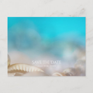 Elegant Snäckors Blue Tropical Save the Date Meddelande Vykort