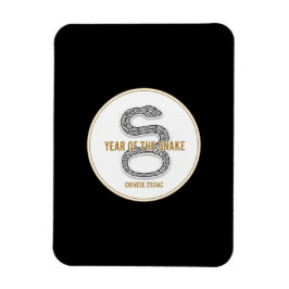Elegant Snake - Luxury Chinese Zodiac Art & Mystic Magnet