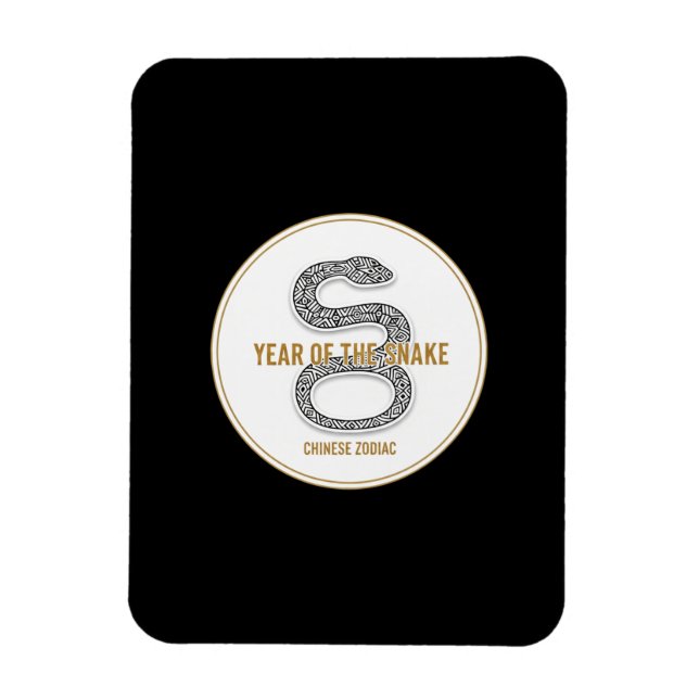Elegant Snake - Luxury Chinese Zodiac Art & Mystic Magnet (Vertikal)