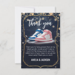 Elegant Sneaker Boll: A Gender Reveal Firande Tack Kort