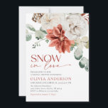 Elegant Snö i Kärlek Winter Red Möhippa Inbjudningar<br><div class="desc">Elegant Snö i Kärlek Winter Red Inbjudningskort för möhippan</div>