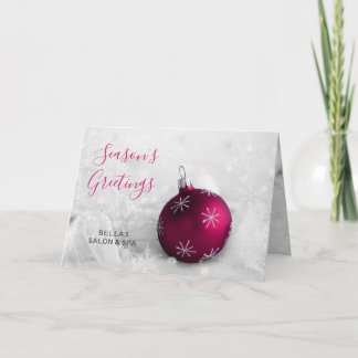 Elegant Snö Scene Rosa Ornament Company Helgdag Helgkort