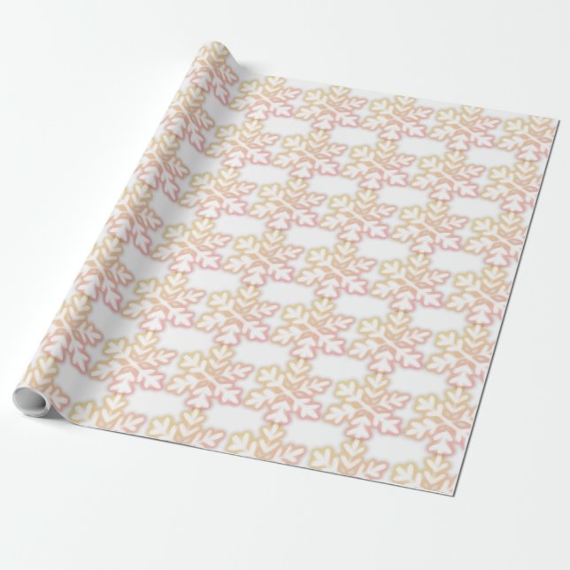 Elegant snöflake mönster presentpapper (Utrullad)