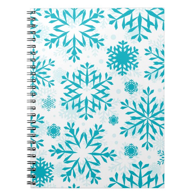 Elegant snöflaksdesign – Vinterlov Anteckningsbok (Framsidan)