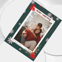 Elegant snöflinga blommig God Jul foto