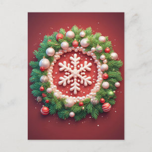 ❄️ Elegant snöflinga jul charm 🎄 Festive Vykort