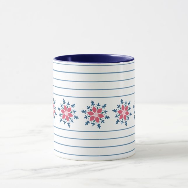 Elegant snöflinga julmugg – Vinterfirande C Mugg (Center)