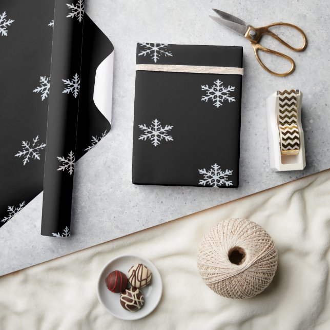 Elegant snöflingemönster Is Vinterdesign Presentpapper (Hantverk)