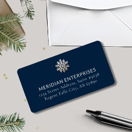 Elegant Snöflingor Adressetiketter