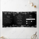Elegant Snöflingor Black & White Winter Wedding<br><div class="desc">Den här allt-i-ett-bröllop-designen har en elegant snöflingor gräns. Klicka på knappen Anpassa om du vill ha mer flexibilitet när du ändrar texten. Det finns variationer i denna utformning, olika pappra typer och samordnade produkter i vår butik, zazzle.com/store/doodlelulu. Kontakta oss om du behöver den här designen för en specifik produkt för...</div>