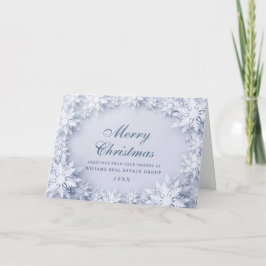 Elegant Snöflingor Corporate jul Hälsning Helgkort
