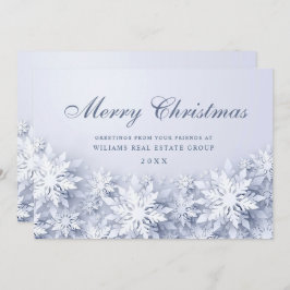 Elegant Snöflingor Corporate jul Hälsning Julkort