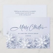 Elegant Snöflingor Corporate jul Hälsning