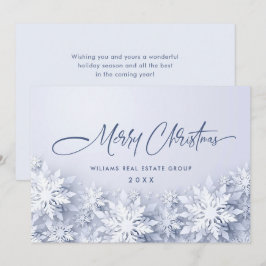Elegant Snöflingor Corporate jul Hälsning Julkort
