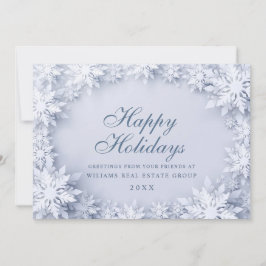 Elegant Snöflingor Corporate jul Hälsning Julkort