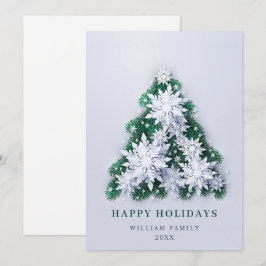 Elegant Snöflingor jul Hälsning Helgdag Julkort