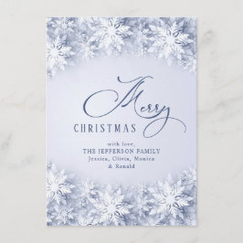 Elegant Snöflingor jul Hälsning Julkort