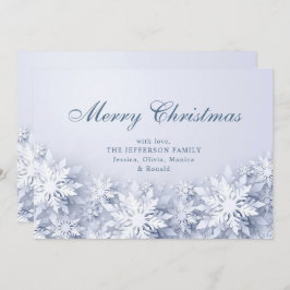 Elegant Snöflingor jul Hälsning Julkort