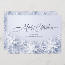 Elegant Snöflingor jul Hälsning