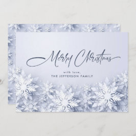 Elegant Snöflingor jul Hälsning Julkort
