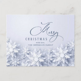 Elegant Snöflingor jul Julhälsningar Vykort