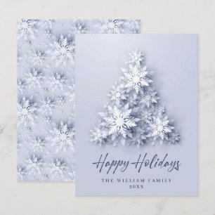 Elegant Snöflingor Julgran Helgdag-kort Vykort