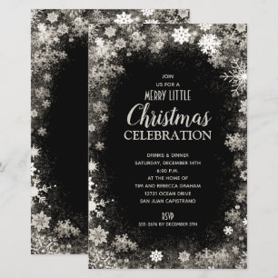 Elegant Snöflingor julinbjudan Helgdag