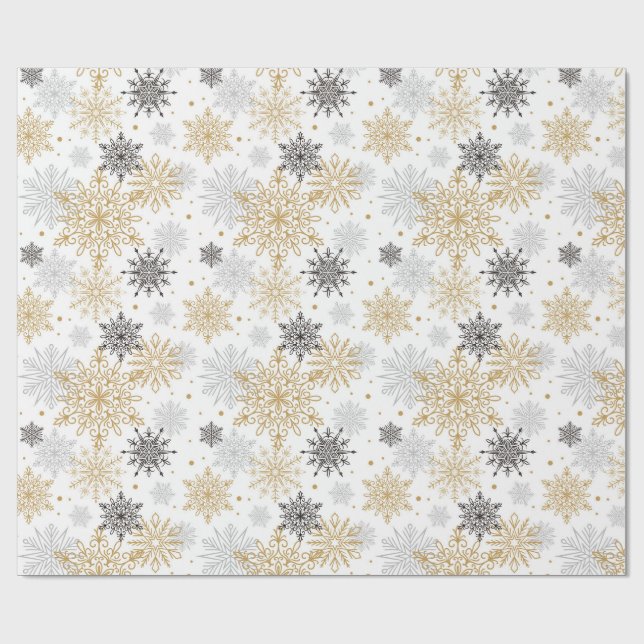 Elegant Snöflingor Presentpapper (Platt)