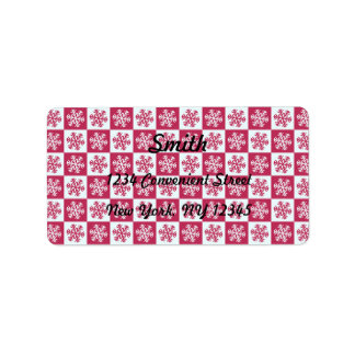 Elegant Snöflingor Retur adressetikett