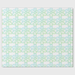 Elegant snöflingor teal grönt mönster presentpapper