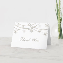 Elegant Snöflingor Winter Baby Shower Tack Kort