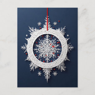 ❄️ Elegant snöflingssnöre Höstens magi ✨ Vinter Vykort