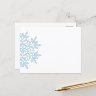 Elegant Snöflummel (Frost Blue) Helg Vykort