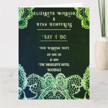 Elegant Snöre' bröllopsinbjudan