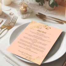 Elegant Snöre Frills på Coral Peach Bröllop