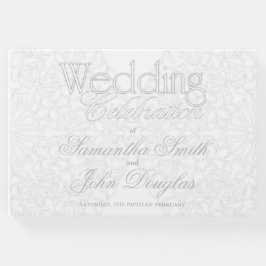 Elegant Snöre Grått & Vit modern minimalistisk Gästböcker