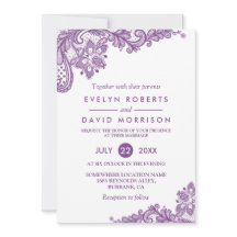 Elegant Snöre Lavender Lila Vita Formalitetsfältet